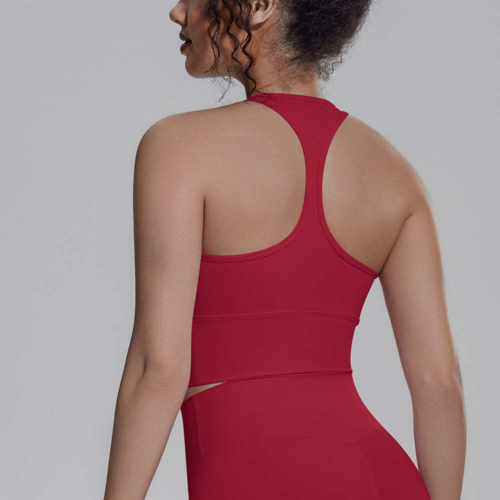 New arrival cross-border pure color i-shaped back tight breathable sports intimates running fitness yoga wear vest tops for women