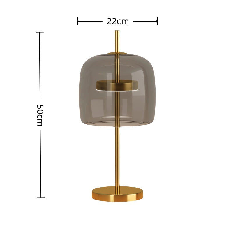 Modern minimalist glass table lamp - nordic style, light luxury design for master bedroom, living room, bedroom bedside - soft decoration design accent table lamp