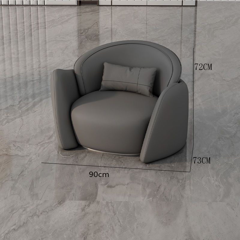 New arrival business negotiation sofa leather art lobby creative casual reception table and chairs orange and white surrounded combination furniture
