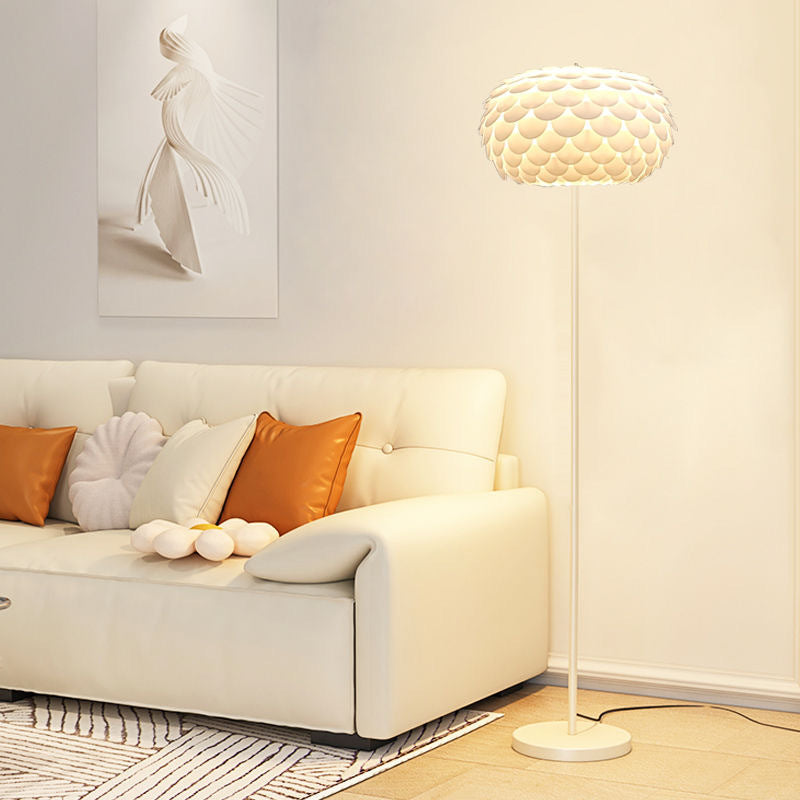 Fish scale floor lamp classypopular living room bedroom decoration floor lamp accessible luxurygirl style grids column lamp
