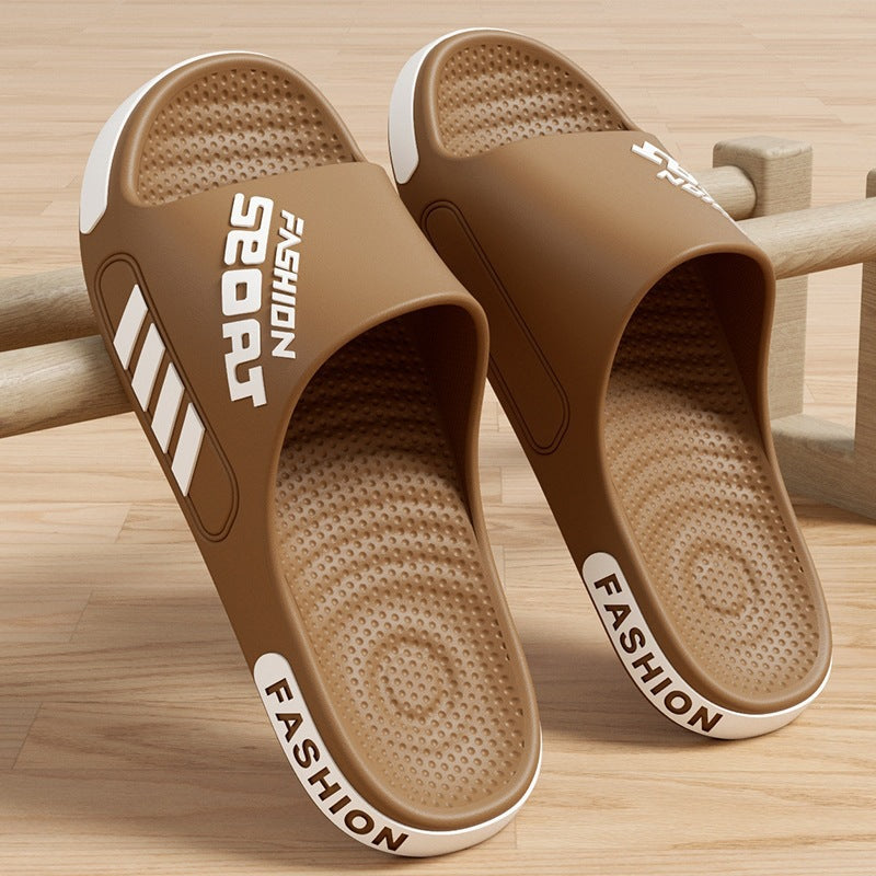 Eva summer new slippers men's outdoor plus size trendy home indoor bath soft sole wear-resistant sports sandals