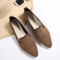 Exportplus sizeflats shoes women's  spring pointed toe fashion fly knit flats slip-on casual slip-on flats
