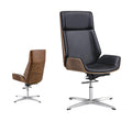 [high back] walnut + black/fixed feet