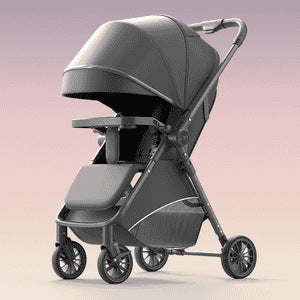 Baby stroller - reclining, ultra-lightweight, portable, foldable, easy-to-assemble, four-wheel, newborn & infant, two-way pushchair
