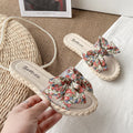Women's summer slippers - new 2024 collection: versatile, fairy-tale style, sweet bow detail, flat sandals for beach & poolside