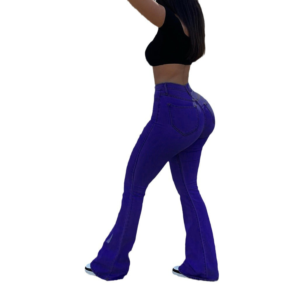 Ebay  speaker jeans women's fashion style hip lifting slimming look mop pants women's cross-border plus sizepants