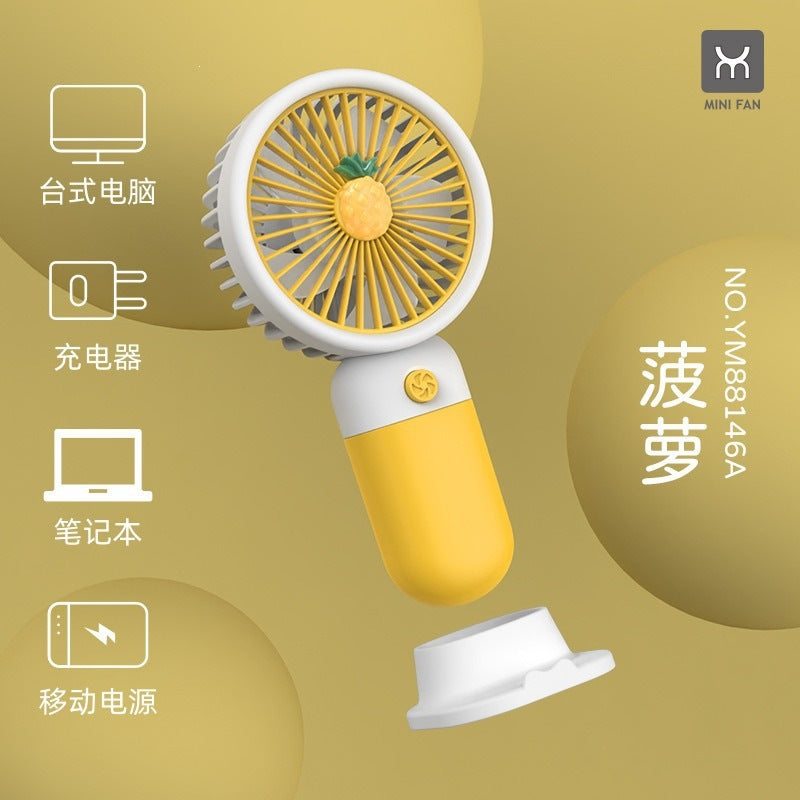 Handheld mini fan - portable, rechargeable, usb powered, silent desktop fan for office, student dorm, and travel