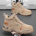 Men's 2025 new autumn collection: work safety shoes - waterproof, slip-resistant, durable, athletic, casual, workwear, and trendy martin boots for construction sites
