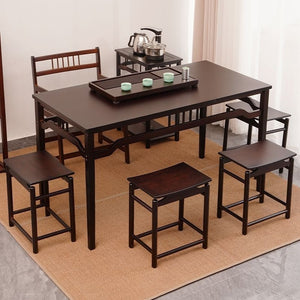 Tea table and chair combination office for home living room balcony kung fu tea table new chinoiserie bamboo all-in-one table and four chairs