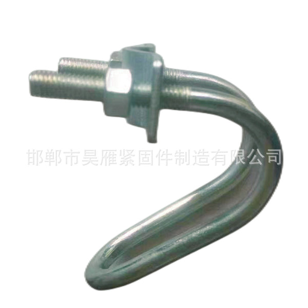 Cross double U pipe card double U bolt, greenhouse accessories U-shaped buckle pipe buckle fixing pipe card special-shaped hook