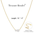 Amazon cross-border new fashion minimalist two round faux pearl necklace, versatile gold thin chain necklace jewelry