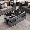 Multifunctional living room marble coffee table tea table all-in-one modern casualaccessible luxury balcony coffee table office kung fu tea table