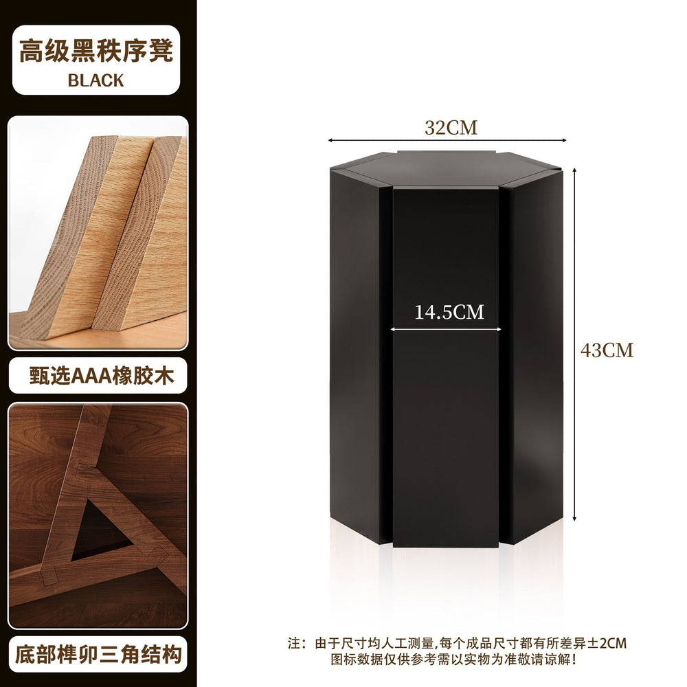 Solid wood stool for home stackable order stool thickened combination stool stacking stool side table round stool spare dining table high stool