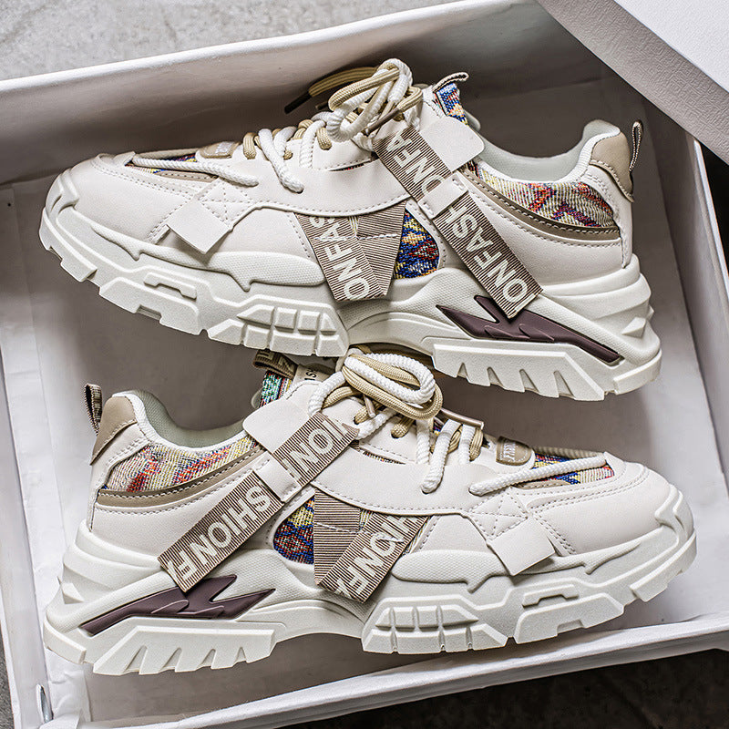 Popular men's shoes winter2025new arrival mesh sneakers youth trendy brand easiest for matchheight increasing dad trendy shoes
