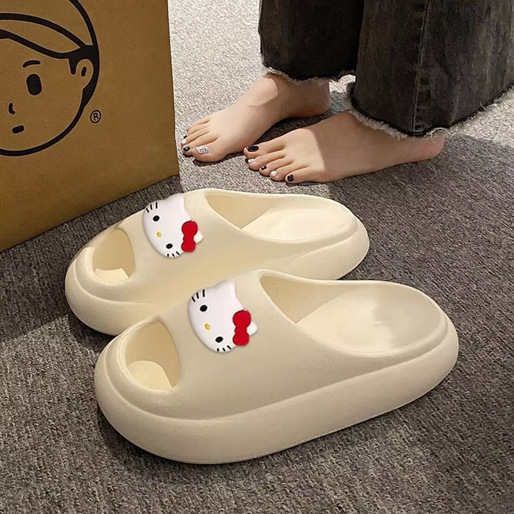 New arrivalcute cartoon slippers eva women's home thick sole shit feeling summeroutwear non-slip sandals women's slippers