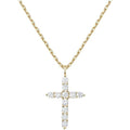exclusive diamond-encrusted cross necklace jewelry for women, european and american high-end zircon clavicle chain