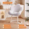 Cosmetic chair small apartment simple petal chair home fabric leisure back chair cream style dressing table chair cross-border