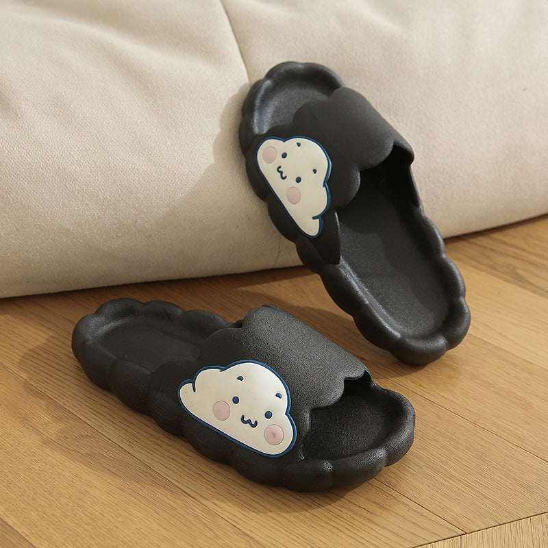 Cute cloud girl heart slippers women's summer soft bottom indoor home non-slip bathroom bath outwear sandals women's