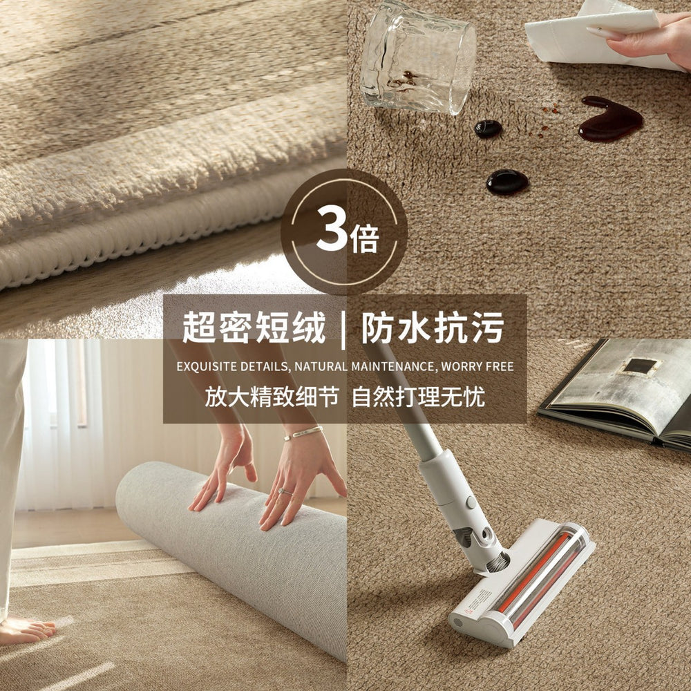 Vintage-style living room rug - easy-clean, wipeable, premium waterproof sofa bedside mat - low-maintenance floor covering, full coverage available