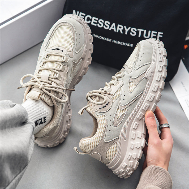 Spring men's shoes: athletic, casual, dad shoes, trendy, versatile, work, office, construction site, non-slip, wear-resistant, tire tread, safety shoes