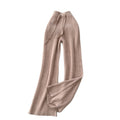 Soft and waxy knitting pants 2025fall and winter lazy style casual elastic waist elastic high waistslimming lookmopstraight-legpants
