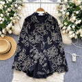 Fashionable fashionable fashionable shirt women  new arrival relaxed casualloose single breasted printing long sleevestops women