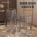 New arrival acrylic round stool popular chair plastic for homethickenedcasual modern office stacking dining chair stool