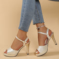 European and american peep-toe high heels - 2026 summer new arrivals - plus size, sexy open-toe stiletto heel sandals for women (export quality)