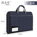 Waterproof business document briefcase canvas portfolio men's handbag file bag card holder conference material bag