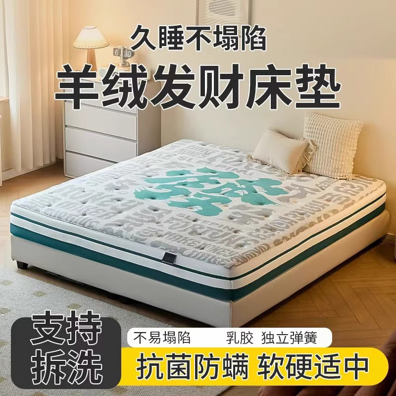 Simmons Fa Cai mattress independent spring removable and washable cushion latex 1.5m 1.8m soft and hard double