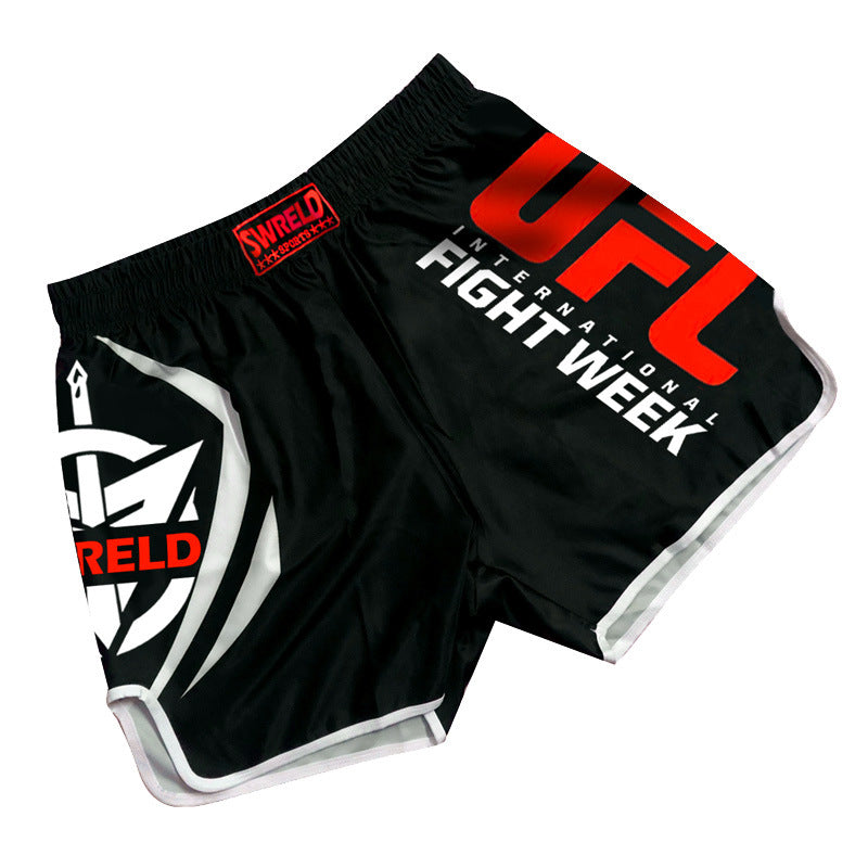 MMA Boxing Training Anti-Wear Fighting Pants UFC Mixed Fighting Muay Thai Shorts Running Fitness Cycling Fighting
