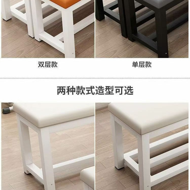 Shoe-changing stool, casual, can be used as a bathroom, gym, living room, dance room, bench, upholstered sofa stool, waiting chair, bed end stool
