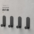 Gun gray punch-free hook, strong adhesive bathroom wall bathroom towel load-bearing adhesive hook, entrance door back hook