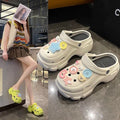 2024 new arrival croc shoes summer women's outwear thick solecute non-slip fashionpopular breathable toe slippers
