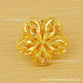 24k gold plated floral ring for women, middle eastern bridal wedding accessory, exquisite gift, party & everyday wear