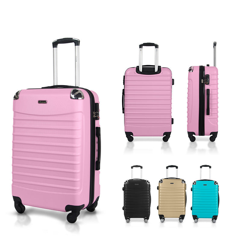 Processing custom ABS trolley suitcase business travel gift boarding case zipper 3-piece universal wheel suitcase