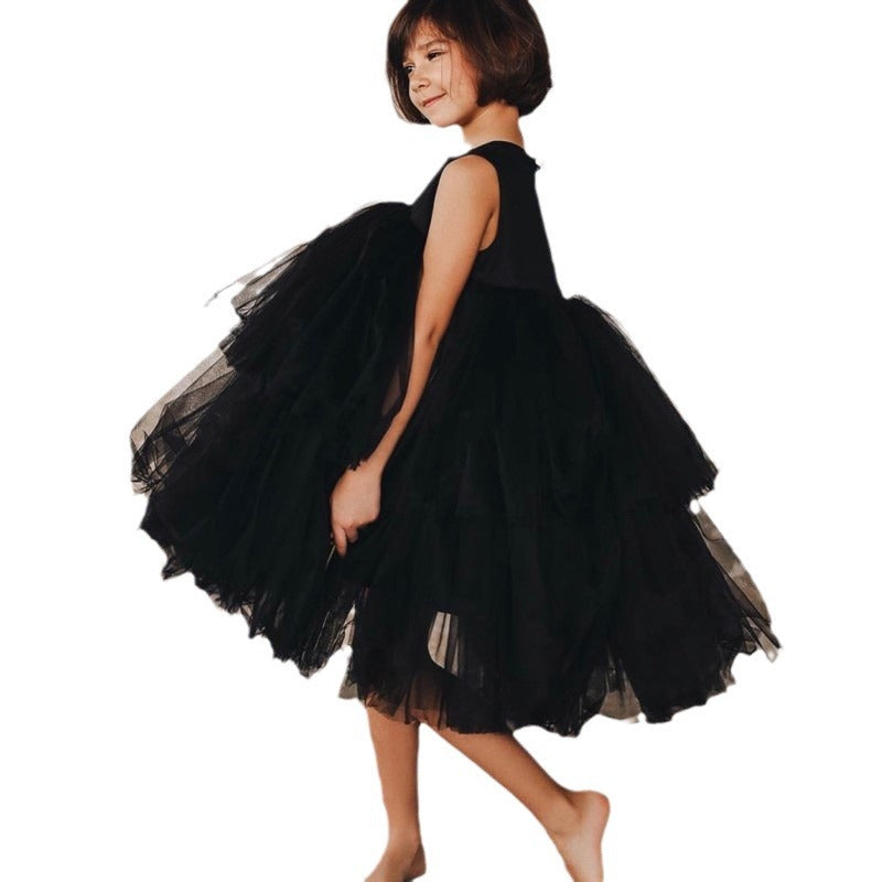 Exportkids festival catwalk piano performance dress girls puffy wedding dress princess dress flower girl new kids dress