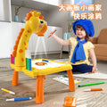 Children's projection drawing board - large size educational learning table for early childhood development - doodle, write, and draw toy for boys and girls