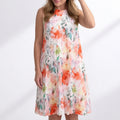cross-border european and american women's clothing: new summer fashion casual floral sleeveless loose-fit dress