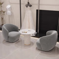 Luxury negotiation table and chair set, lounge area single sofa table and chair, hotel lobby, sales office, business reception sofa