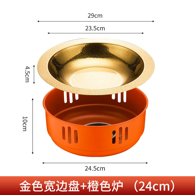 Stainless steel alcohol stove small hot pot seafood dry pot pot set for home alcohol hot pot dry pot heating stove pot