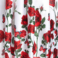 cross-border  european and american women's fashion 3d floral ruched waist dress
