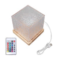 Water ripple night lamp wave room decor square cube crystal