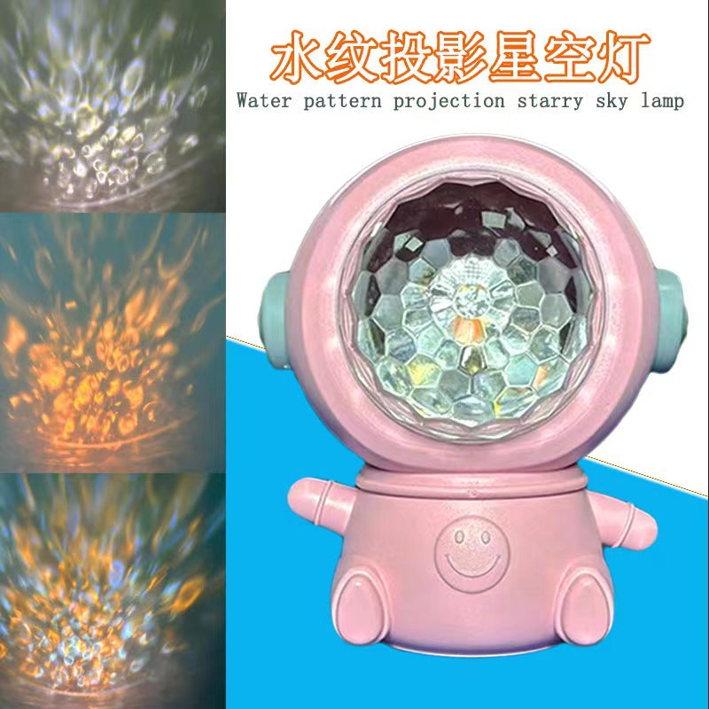 Xiaohongshu astronaut automatic rotating projection starry sky water ripple lamp ambient light bedroom bedside background night light