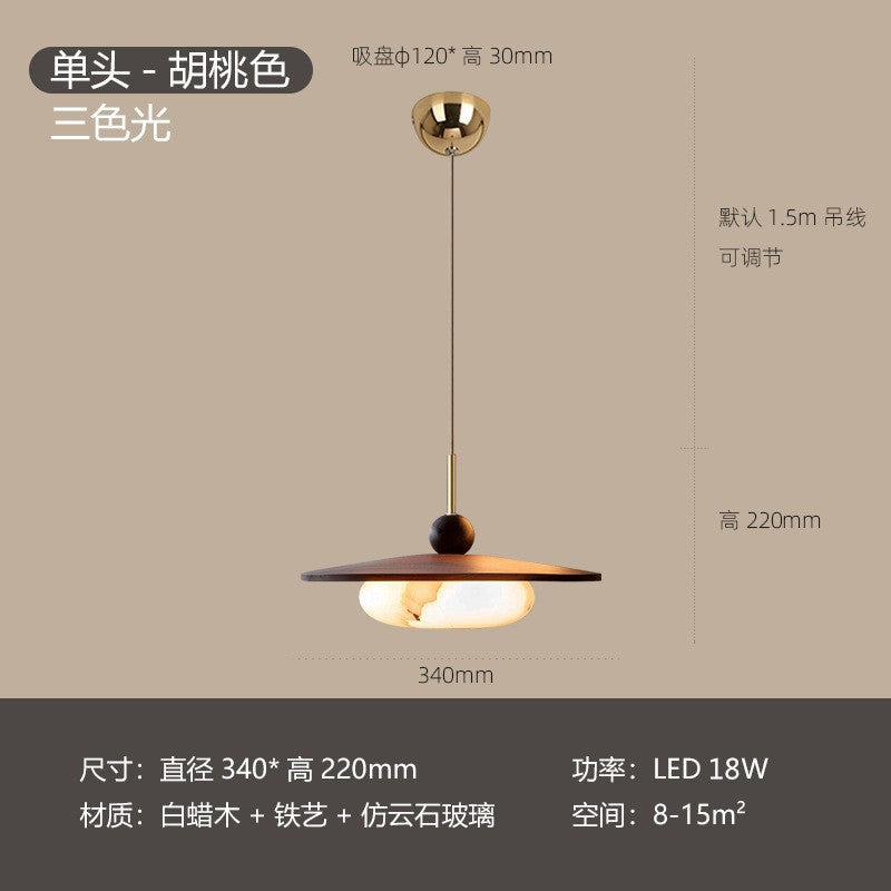 Wabi Sandy Wind Medieval Dining Table Creative Shift Lighting Log Marble Glass Dining Room Rocker Art Chandelier Advanced