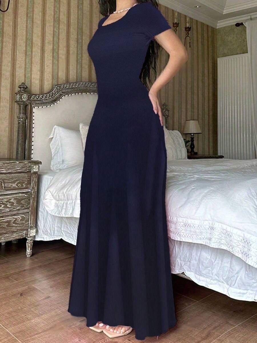 Women's apparel: hot-selling styles for cross-border e-commerce on , tiktok shop, and  - new fashionable printed u-neck back-tie dresses for summer