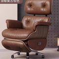 Eames electric leather office chair recliner computer chair sedentary business study boss chair eames recliner