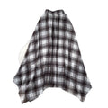 Vintage plaid patchwork a-line midi skirt - women's summer high-waisted slimming commute skirt with elastic waistband