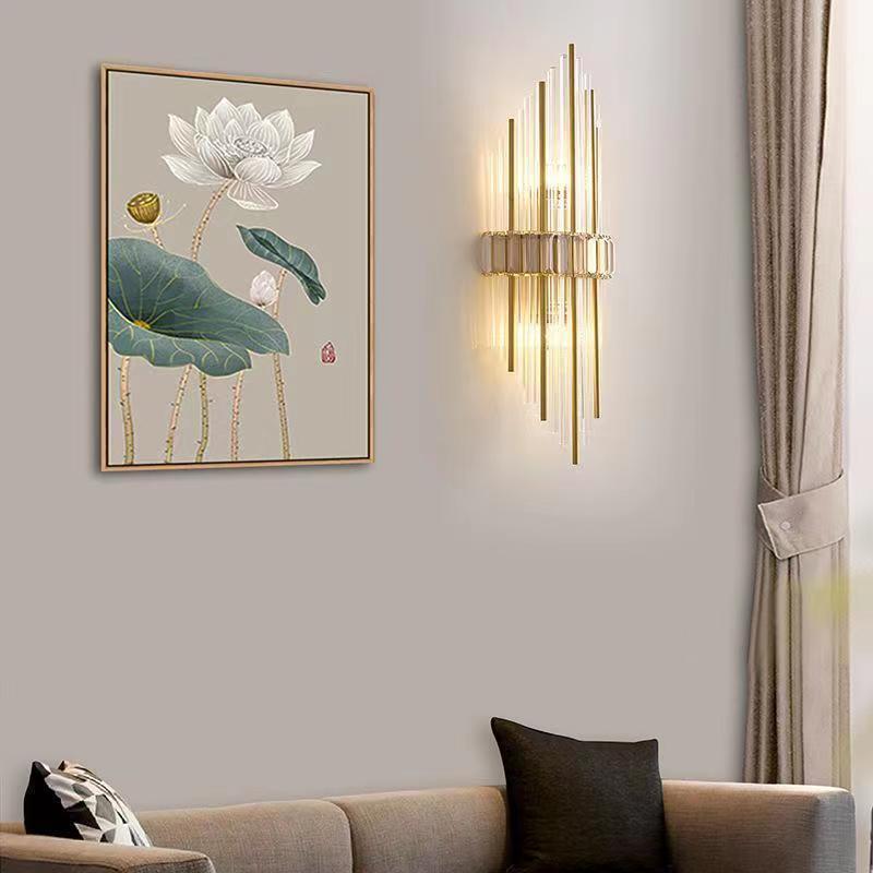 New arrivalaccessible luxury crystal wall lamp popular bedside living room background wall corridor aisle casualclassy wall lamp