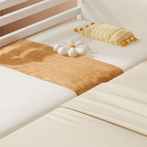 Spliced bed, soft-packed bed, widened iron kids bed, large bed, adults can sleep, spliced iron frame bed with guardrail crib